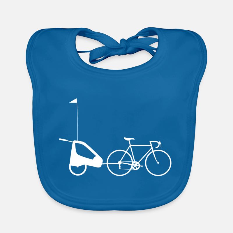 Vélo avec remorque poussette Bavoir bio Bébé