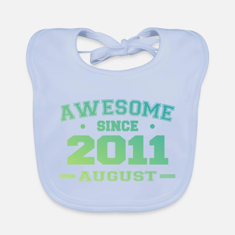 2011 Août Année Naissance Anniversaire Août 2011 Bavoir bio Bébé