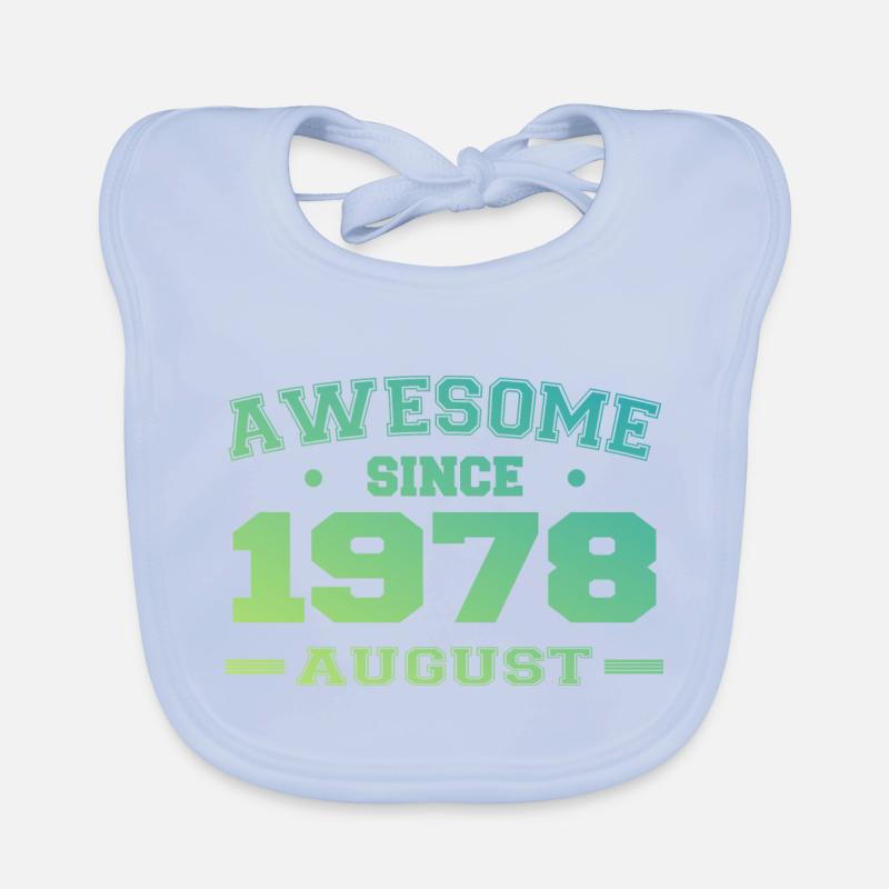 1978 August Jahr Geburt Geburtstag August 1978 Baby Bio-Lätzchen