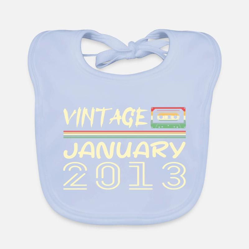Vintage Janvier 2013 - Anniversaire Janvier 2013 Bavoir bio Bébé