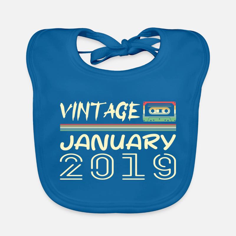 Vintage Janvier 2019 - Anniversaire Janvier 2019 Bavoir bio Bébé