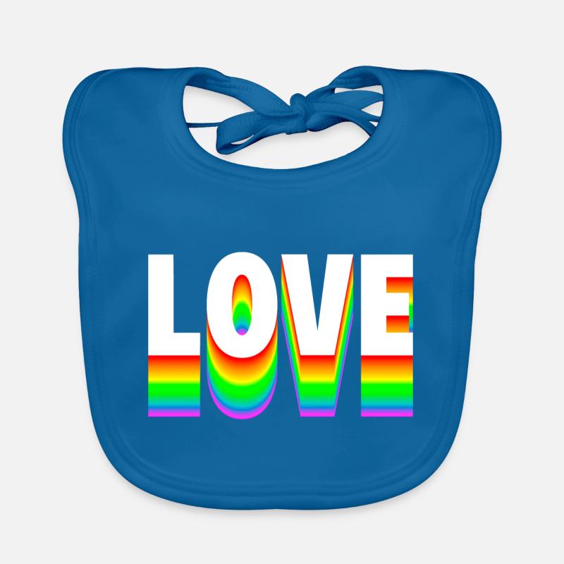 Love Text Regenbogen Baby Bio-Lätzchen