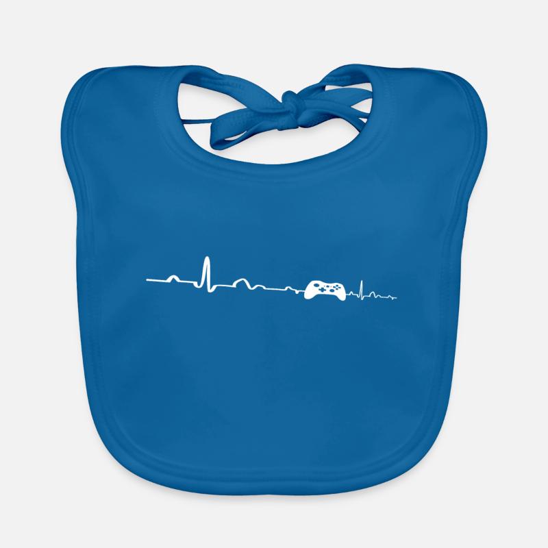 Heartbeat Controller Console Gamer GambleR Organic Baby Bibs