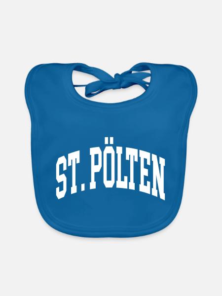 St. Pölten - Organic Baby Bibs - peacock-blue - Front