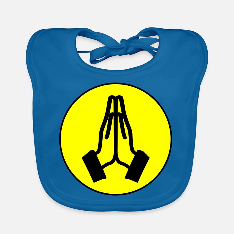 Pray Hands Circle Organic Baby Bibs