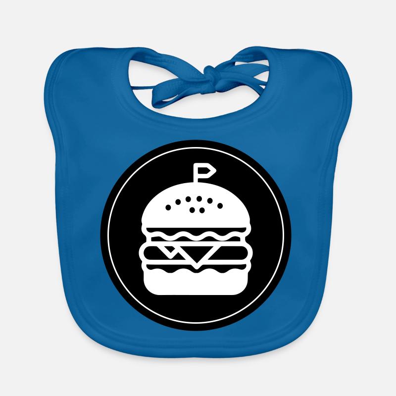 Cercle d’icônes de hamburger Bavoir bio Bébé