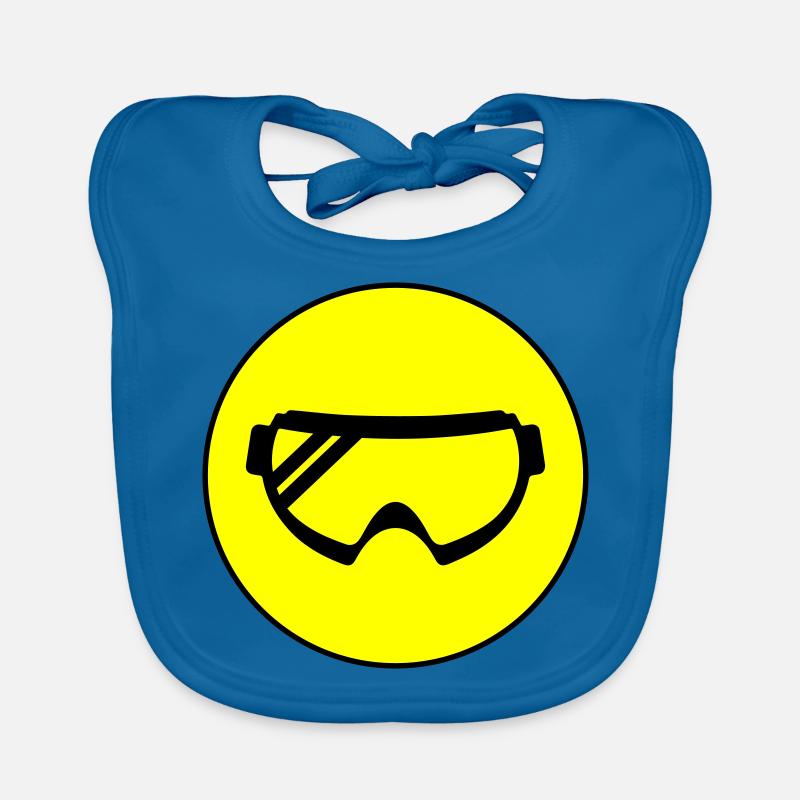 Ski goggles icon Organic Baby Bibs