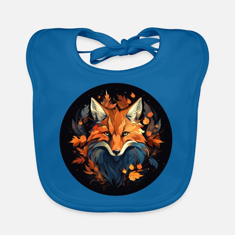 Renard dans le feuillage d’automne Bavoir bio Bébé