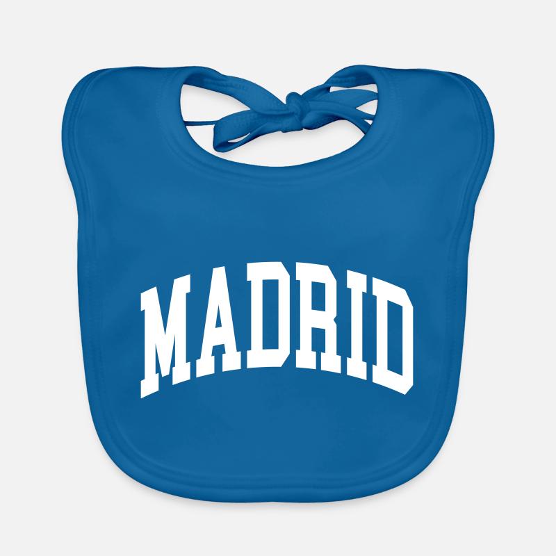 Madrid - Bavoir bio Bébé - bleu paon