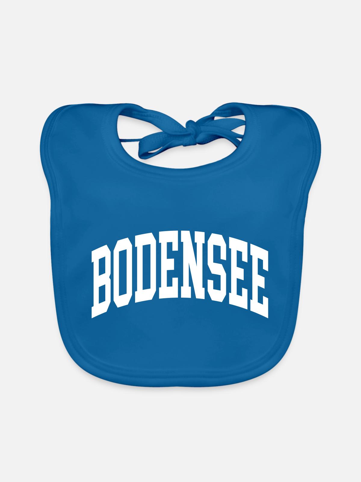 Bodensee - Baby Bio-Lätzchen - Pfauenblau - Vorne
