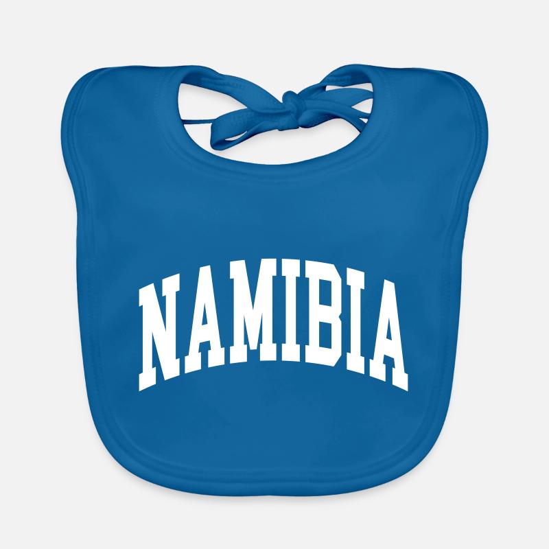 Namibie - Bavoir bio Bébé - bleu paon