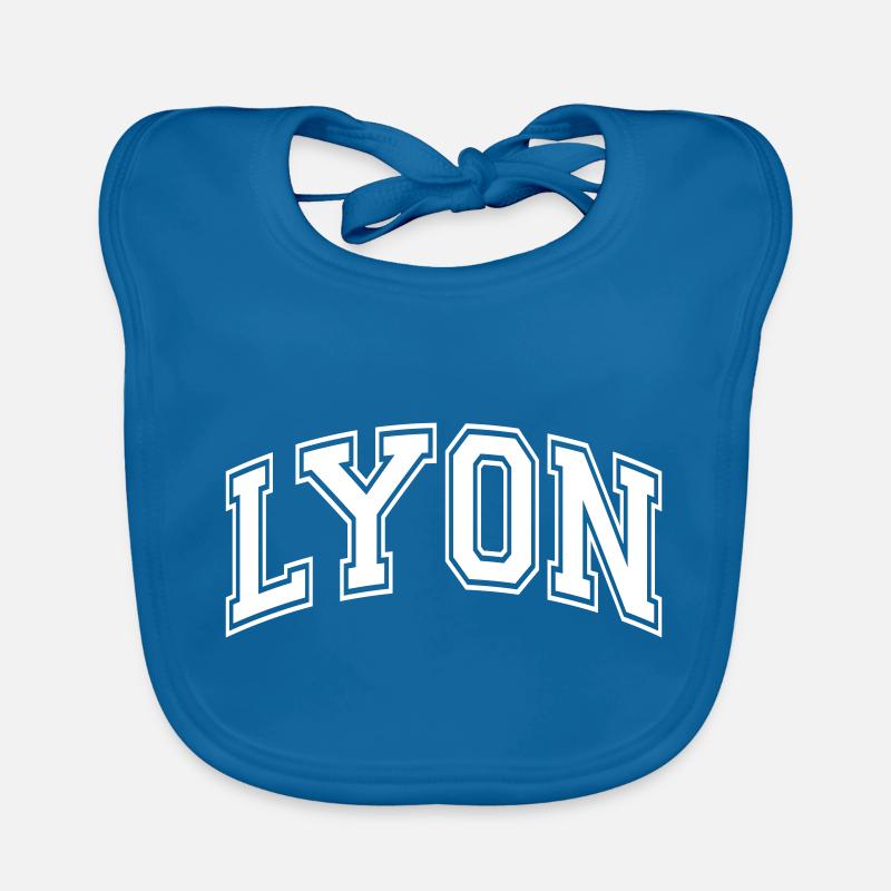 Lyon - Bavoir bio Bébé - bleu paon