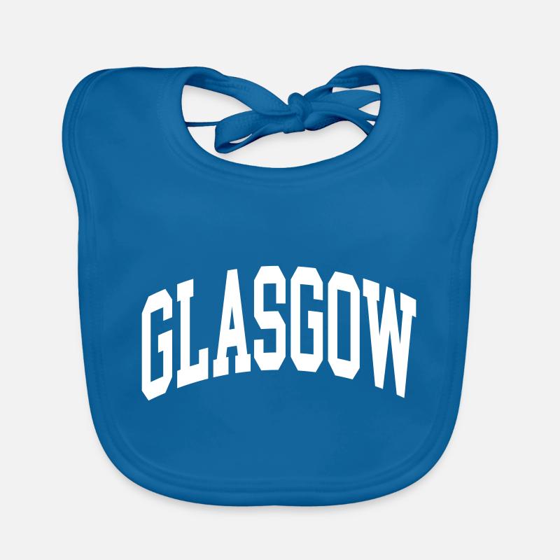 Glasgow - Bavoir bio Bébé - bleu paon