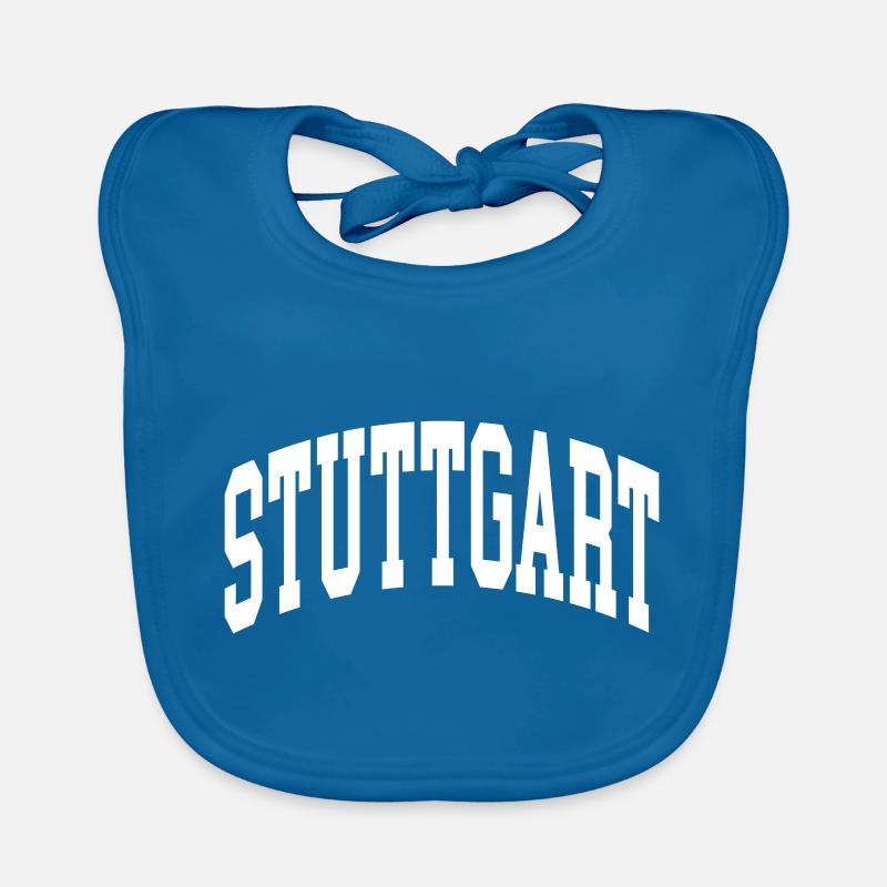 Stuttgart - Baby Bio-Lätzchen - Pfauenblau