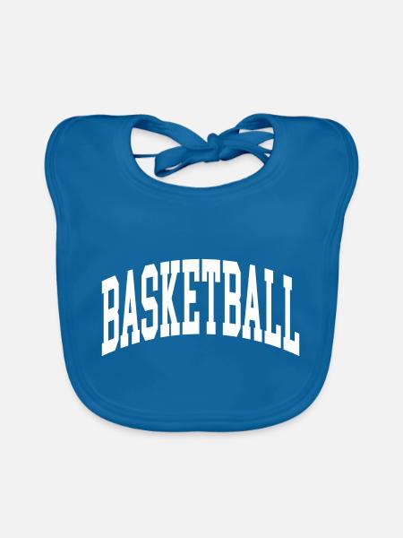 Basketball - Baby Bio-Lätzchen - Pfauenblau