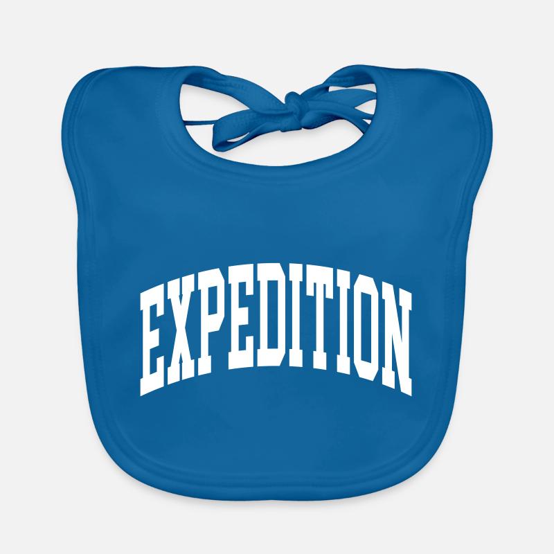 Expédition - Bavoir bio Bébé - bleu paon