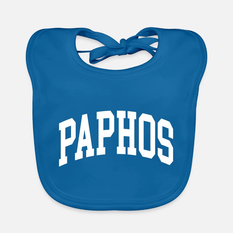 Paphos - Baby Bio-Lätzchen - Pfauenblau