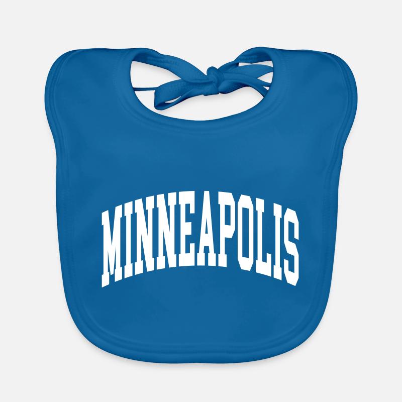 Minneapolis - Bavoir bio Bébé - bleu paon