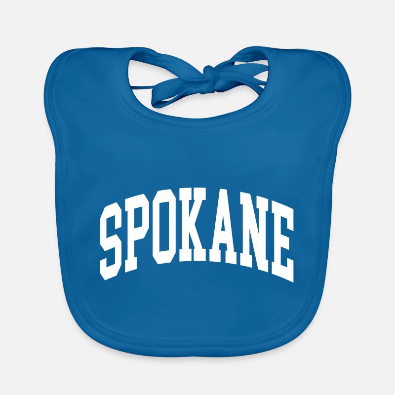 Spokane - Bavoir bio Bébé - bleu paon