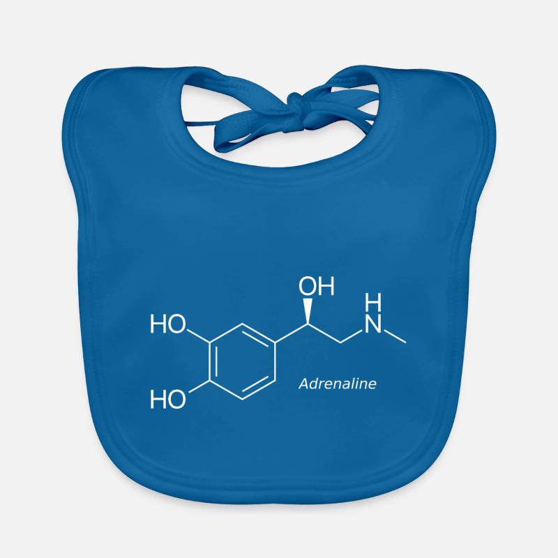 Adrenaline molecule - white by name Organic Baby Bibs