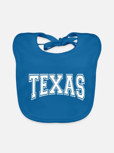 Texas - Baby Bio-Lätzchen - Pfauenblau