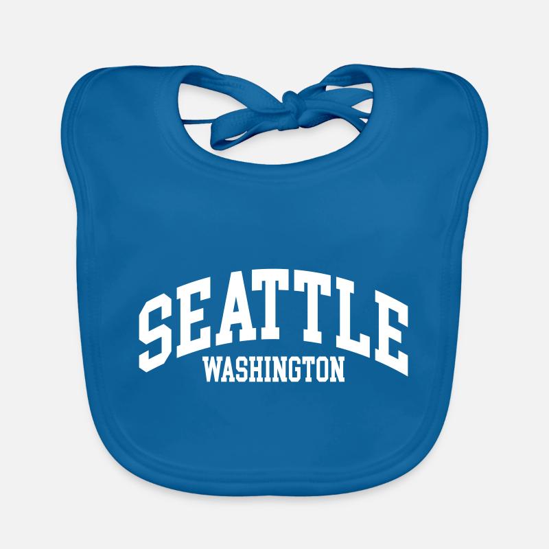 Seattle - Bavoir bio Bébé - bleu paon