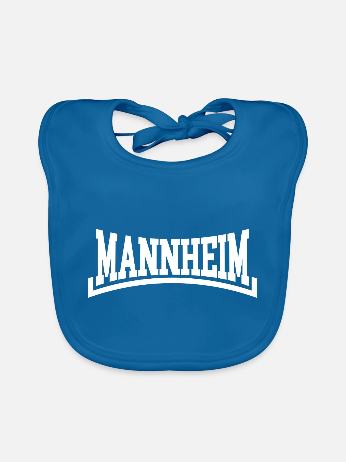 Mannheim - Baby Bio-Lätzchen - Pfauenblau - Vorne