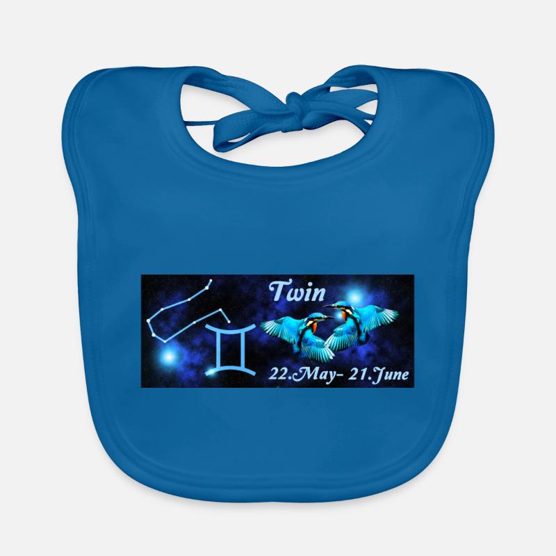 Sternzeichen Zwilling, Eisvogel, Sternbild Baby Bio-Lätzchen