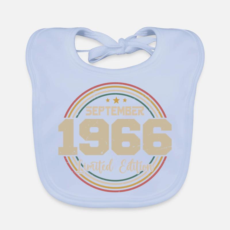 September 1966 Birthday Gift 1966 Organic Baby Bibs