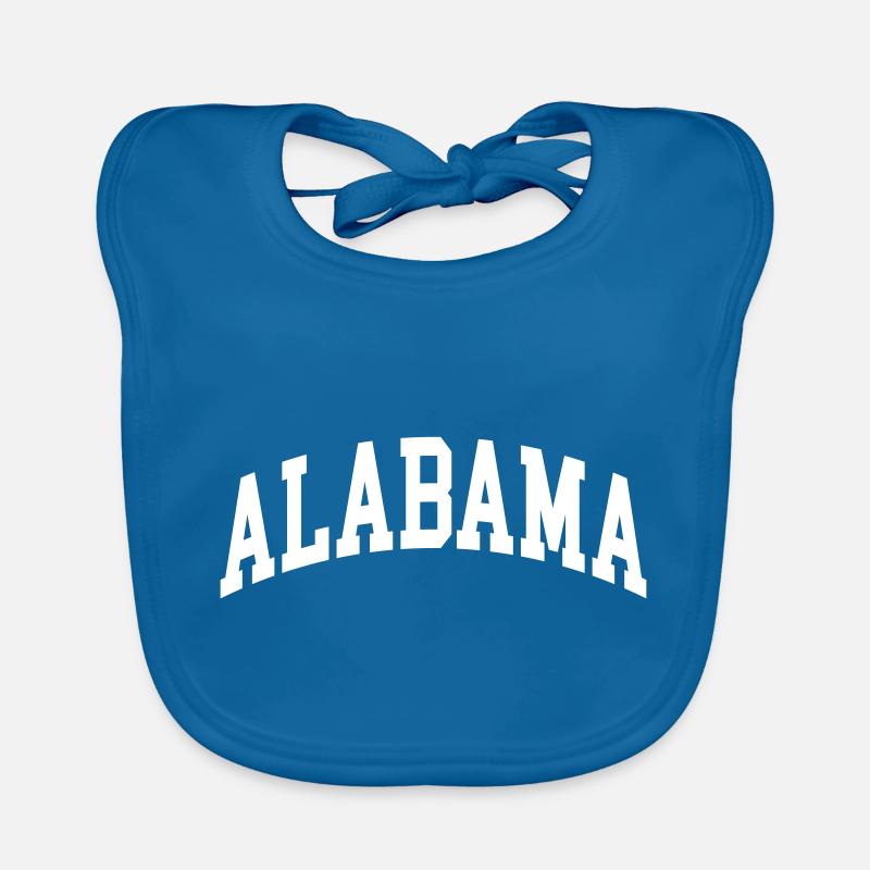 Alabama - Bavoir bio Bébé - bleu paon