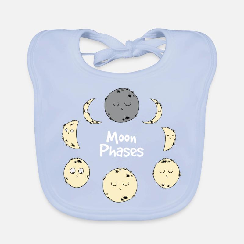 Moon Phases Organic Baby Bibs
