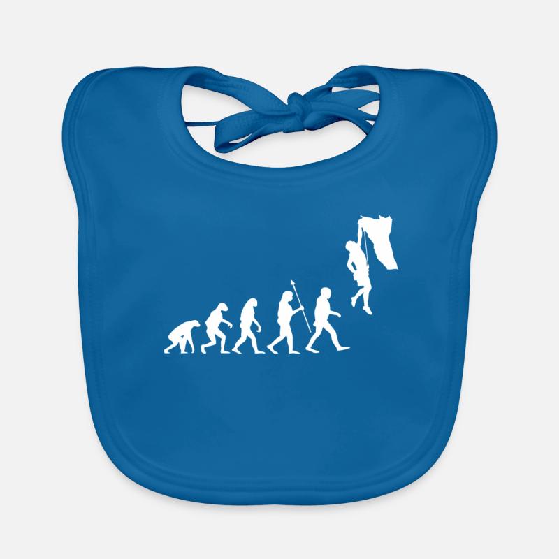 Evolution Klettern Bouldern Climbing Bergsteigen Baby Bio-Lätzchen