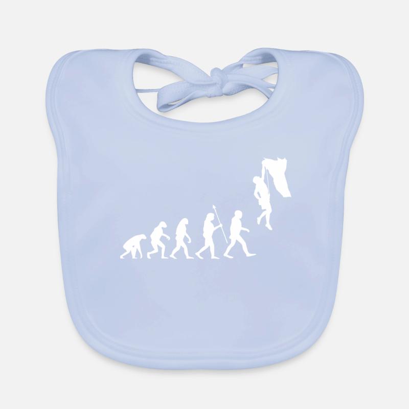 Evolution Klettern Bouldern Climbing Bergsteigen Baby Bio-Lätzchen