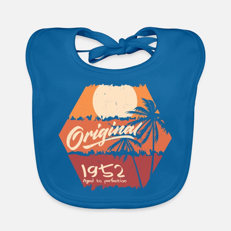 Original 1952 Retro 1952 Birthday Gift Organic Baby Bibs