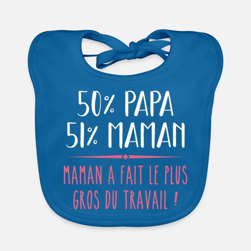 Grenouillere annonce grossesse bébé - Bavoir bio Bébé - bleu paon