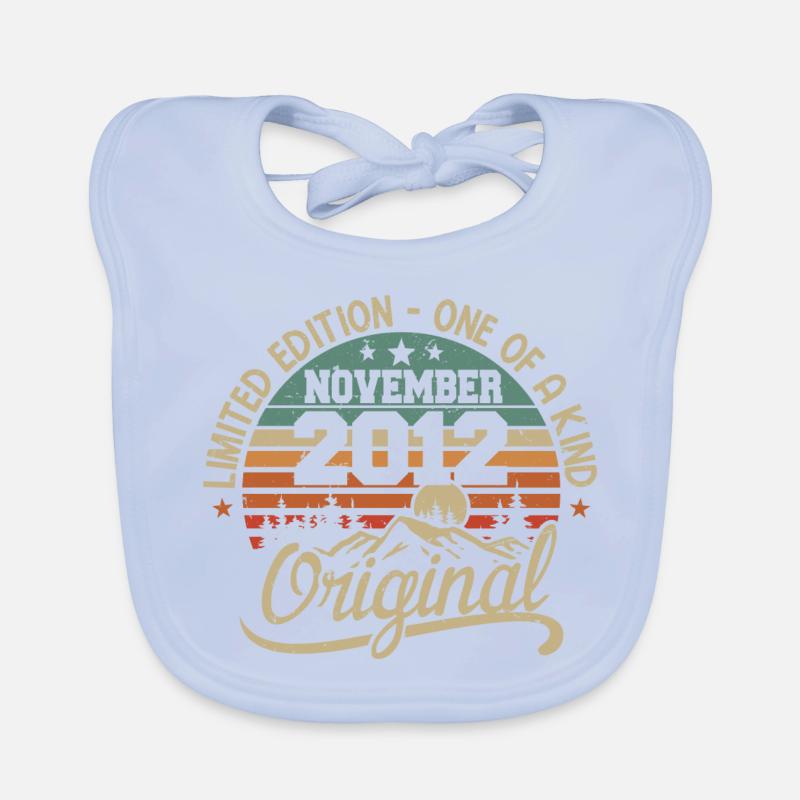 Retro November - November 2012 Geburtstagsgeschenk Baby Bio-Lätzchen