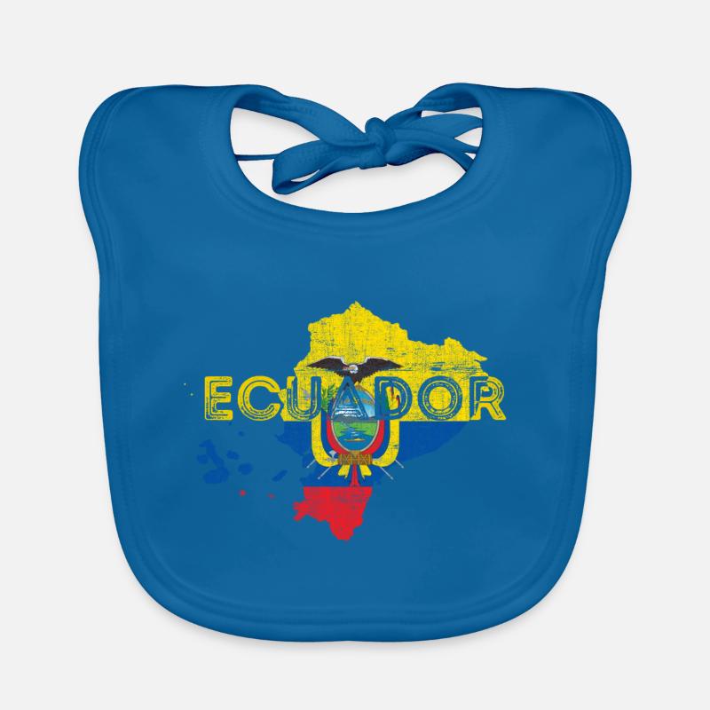 Forme et drapeau de l'Équateur Bavoir bio Bébé