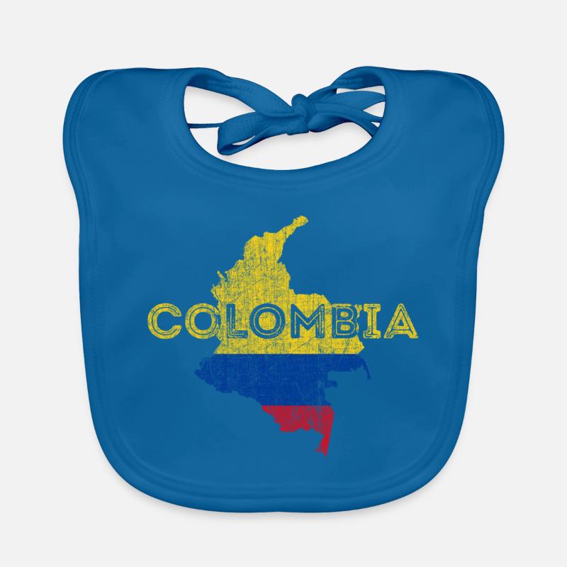 Forme et drapeau de la Colombie Bavoir bio Bébé