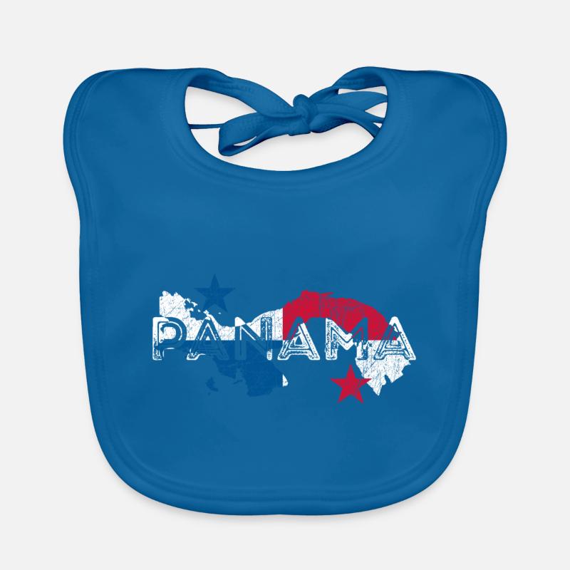Carte et drapeau du Panama Bavoir bio Bébé