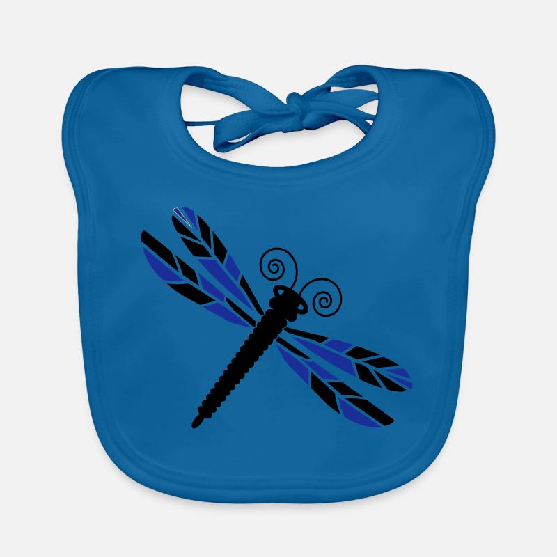 Libellen-Mosaik Baby Bio-Lätzchen