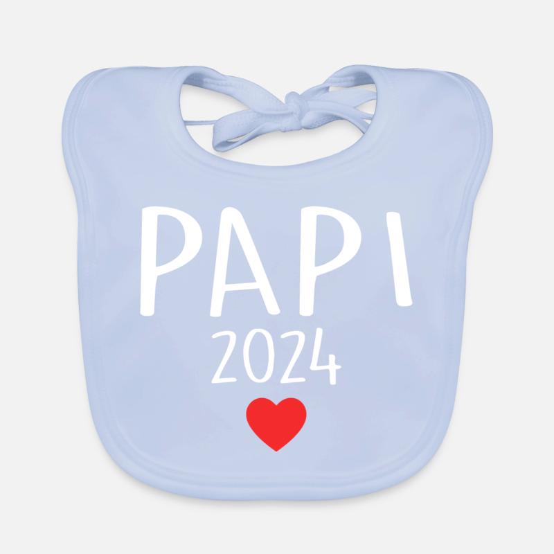 Papa - Werdender Papa 2024 Baby Bio-Lätzchen