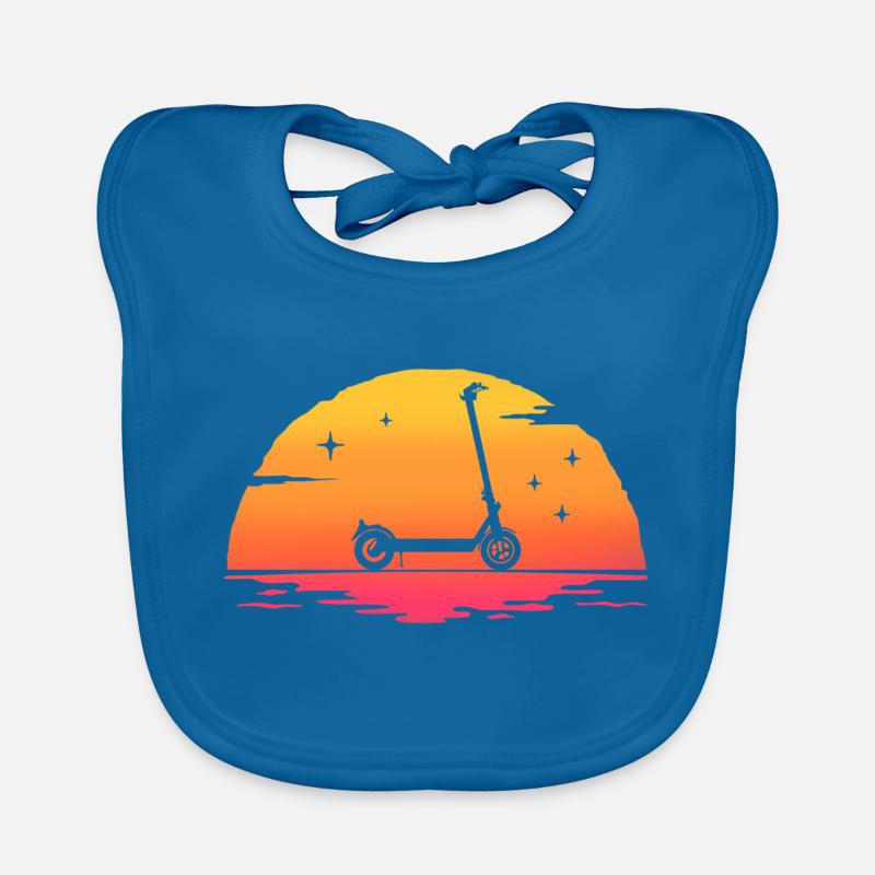 Sonnenaufgang Roller Retro Roller Roller Baby Bio-Lätzchen
