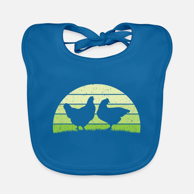 Retro Hen Hens Organic Baby Bibs
