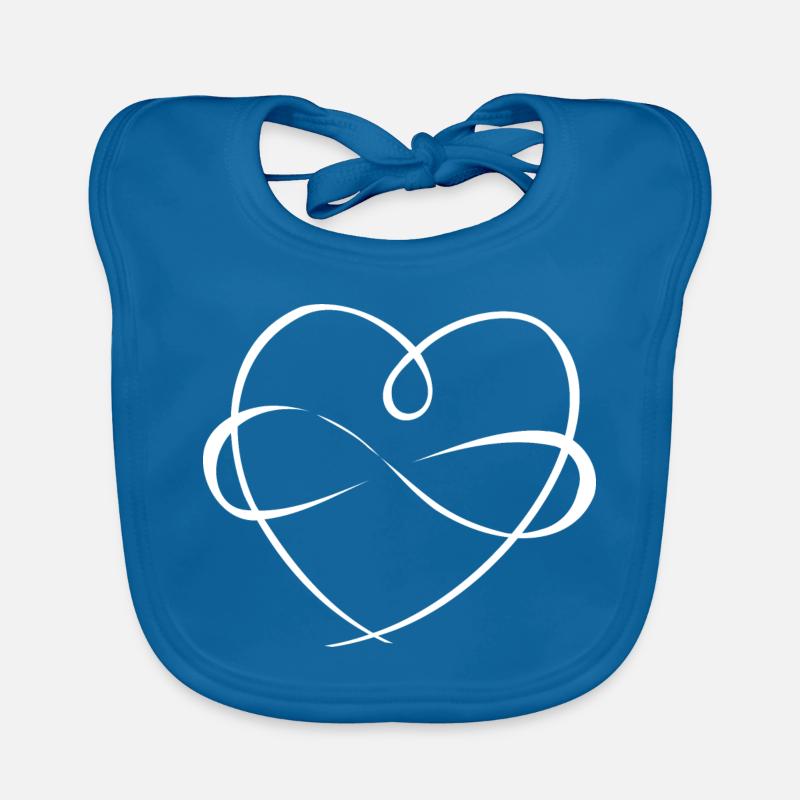 Heart with Infinity Infinity Symbol Drawing Organic Baby Bibs