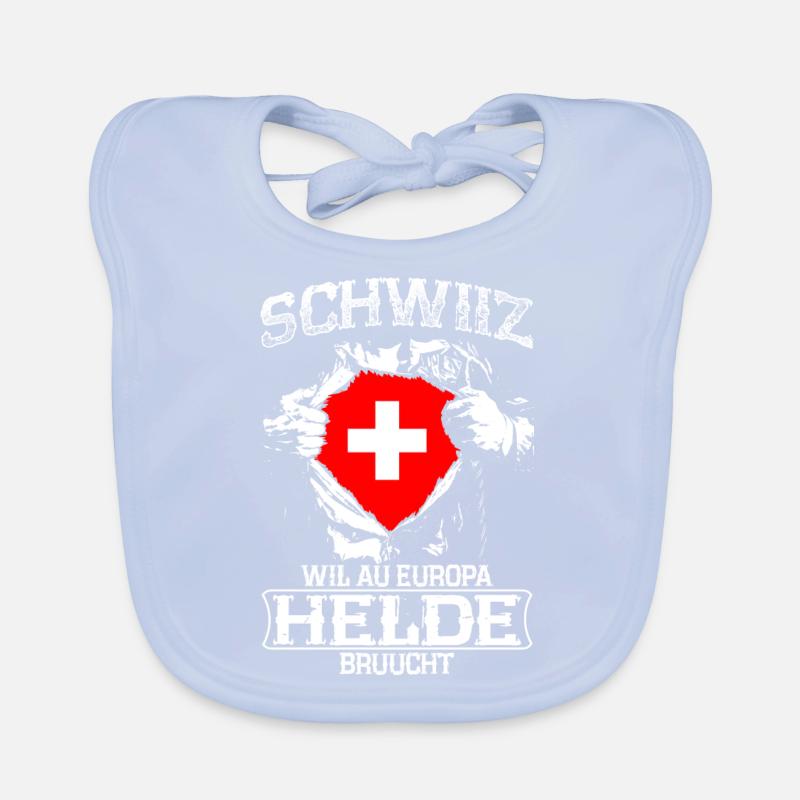 Schwiiz - Europa - Helde Baby Bio-Lätzchen