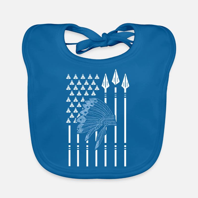 Native American Native American flag Organic Baby Bibs