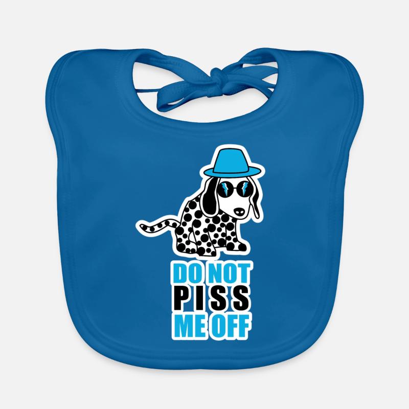 DONT PISS ME OFF - Bavoir bio Bébé - bleu paon