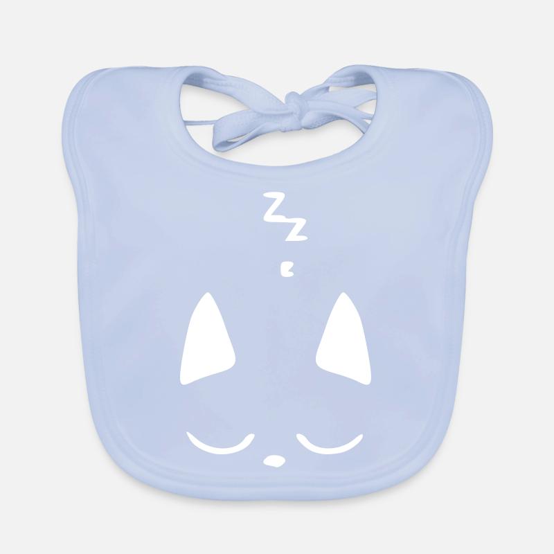 sleeping cat - schlafende Katze Baby Bio-Lätzchen