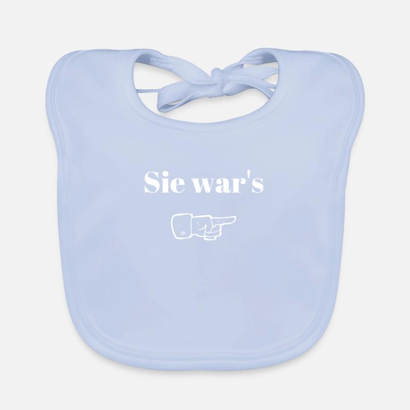 Sie wars es geschenk partner lustig schuldige fun Baby Bio-Lätzchen