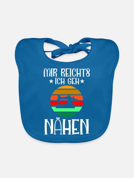 Mir Reichts Ich Geh Nähen - Baby Bio-Lätzchen - Pfauenblau